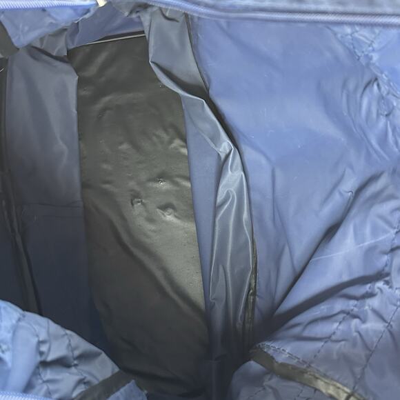 Vintage Rolling Travel Accordion Style Zip Up Folding Bag Carrying JAPAN Blue - Picture 11 of 11